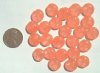 25 12x5mm Crystal Orange Rounded Flat Disks